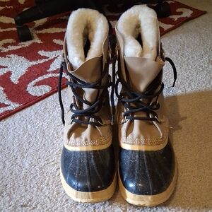 Sorel Tan and Black All Weather Boots